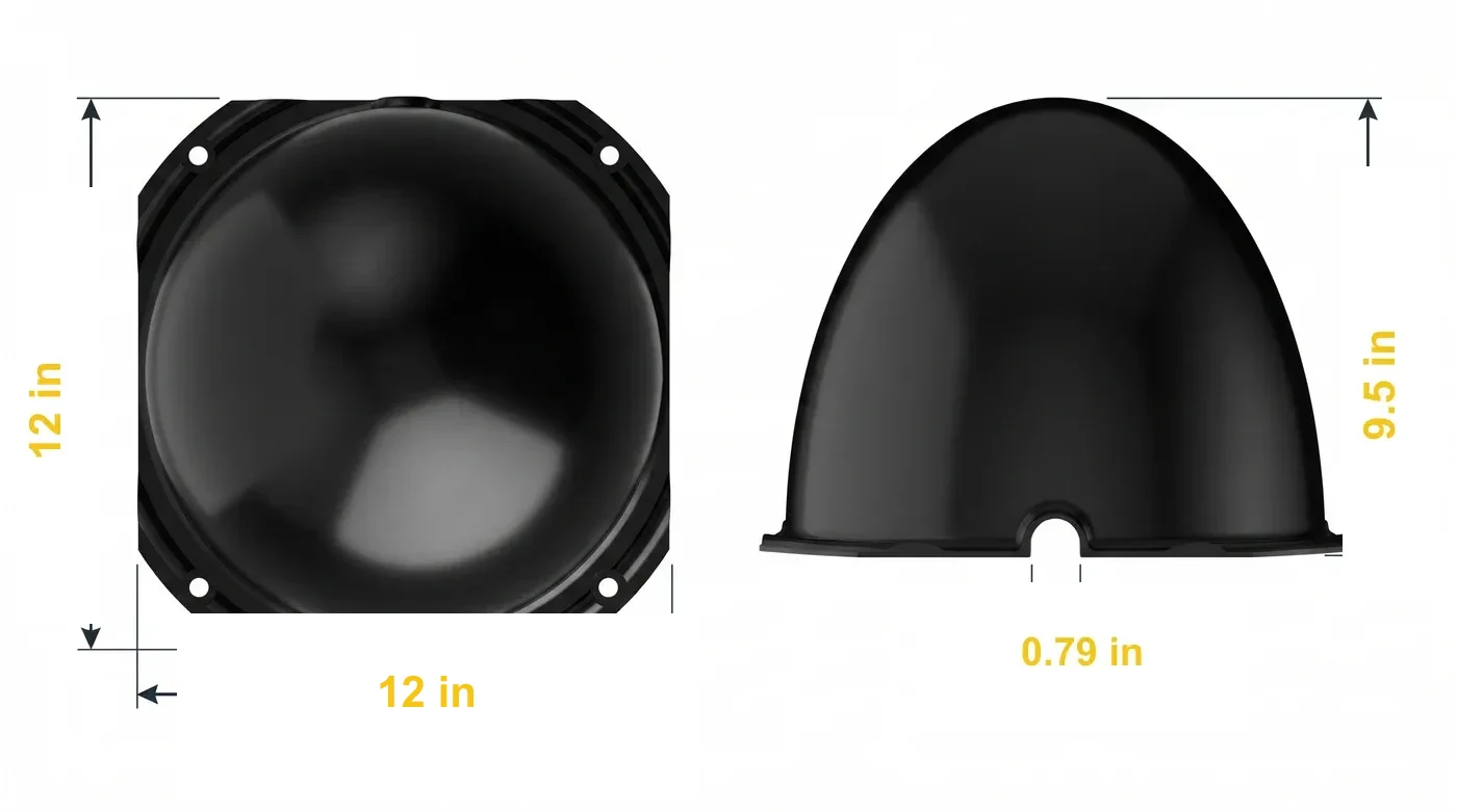 CX5 dimensions: 12 inches wide, 9.5 inches tall, 0.79 inch cable notch